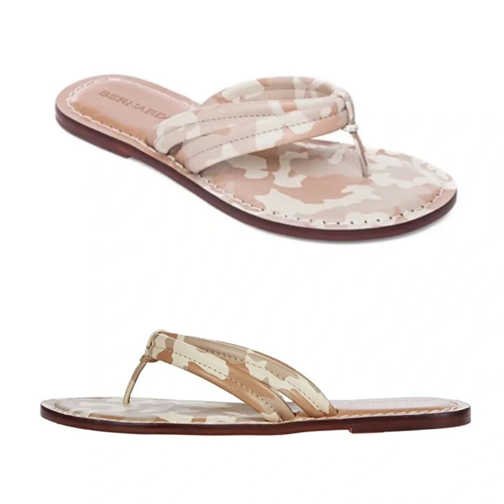 Anthropologie Bernardo Miami Desert Sand Camouflage Flip Flop Sandals NEW 10 - Picture 8 of 10